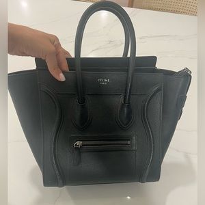 Celine Drummed Calfskin Micro Luggage